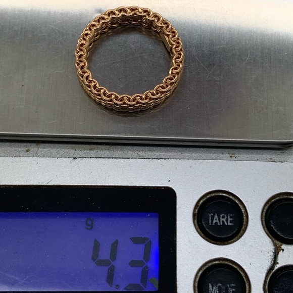 Tiffany&co 18 Kt Somerset Mesh Ring Size 5 - Picture 7 of 12